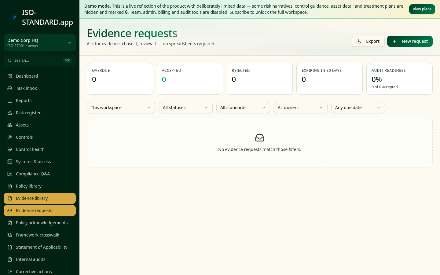 Open Evidence requests